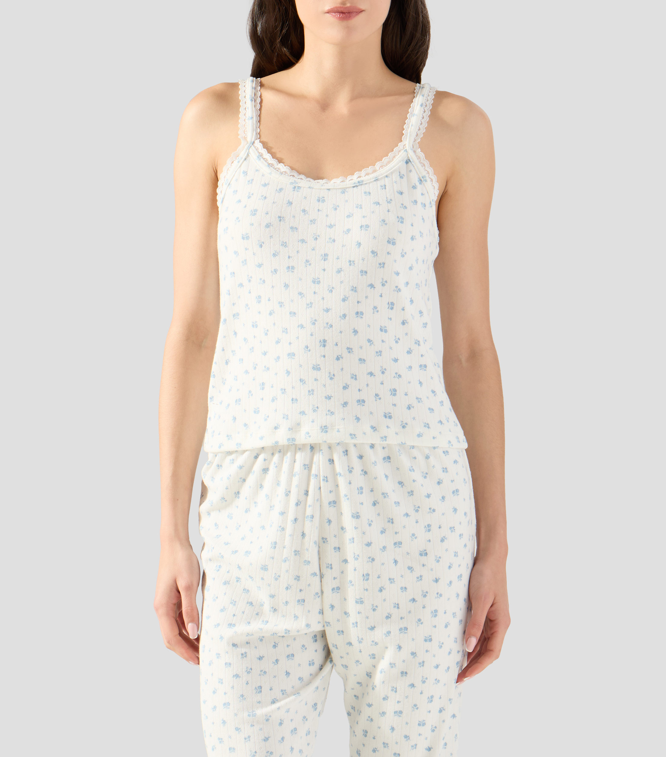 Playera pijama UNWIND by Epsilon cuello redondo sin mangas estampada Mujer